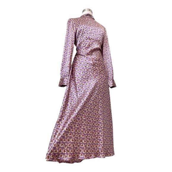 Zara Pink Patterned Midi Dress - Picture 6 of 12